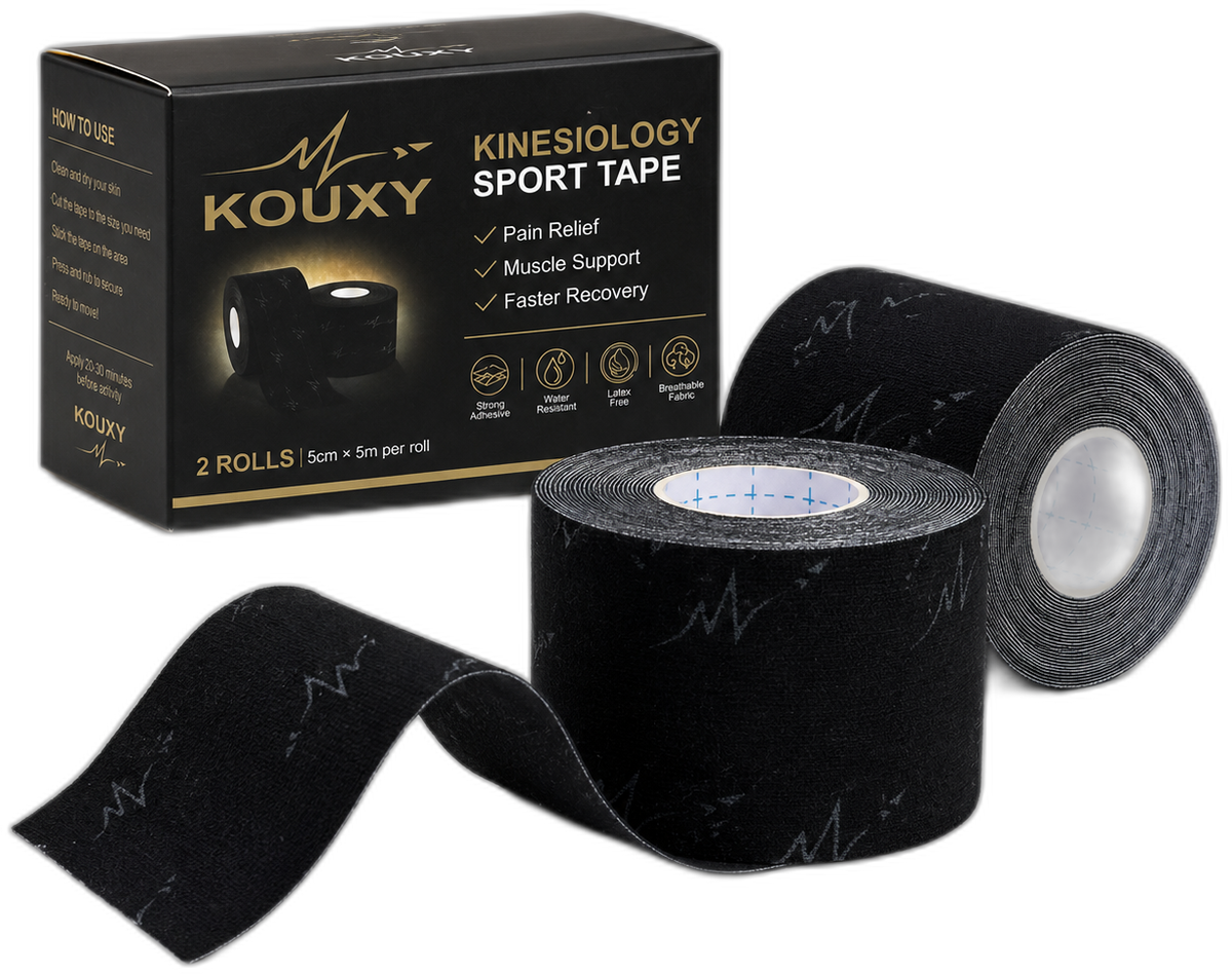 KOUXY Kinesiology Sport Tape — latex-free cotton tape roll
