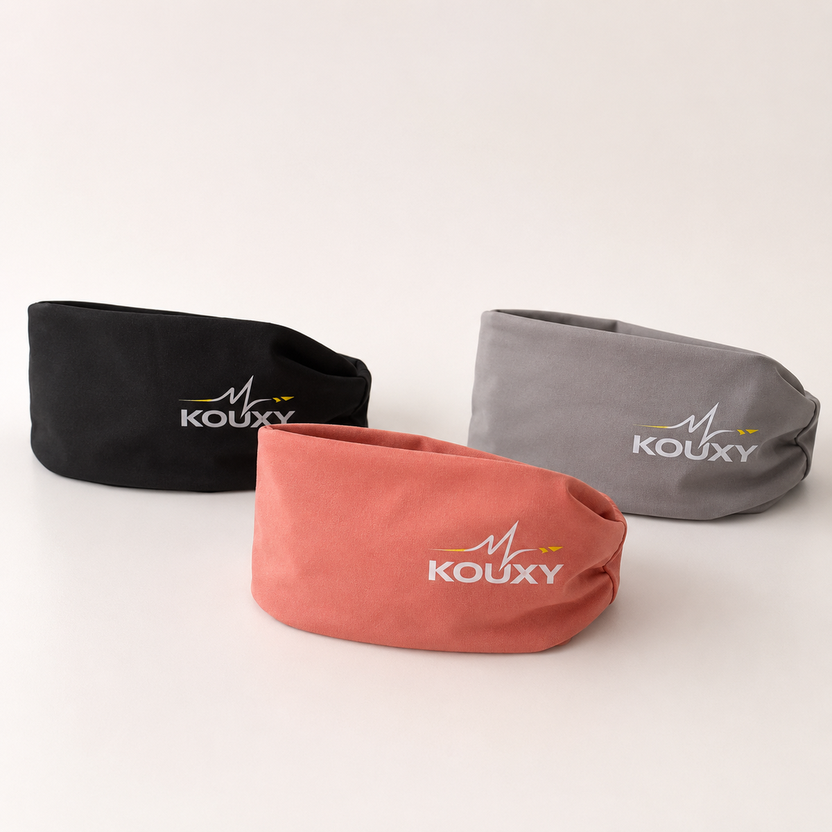 KOUXY Performance Headband — sweat-control training headband in three colors