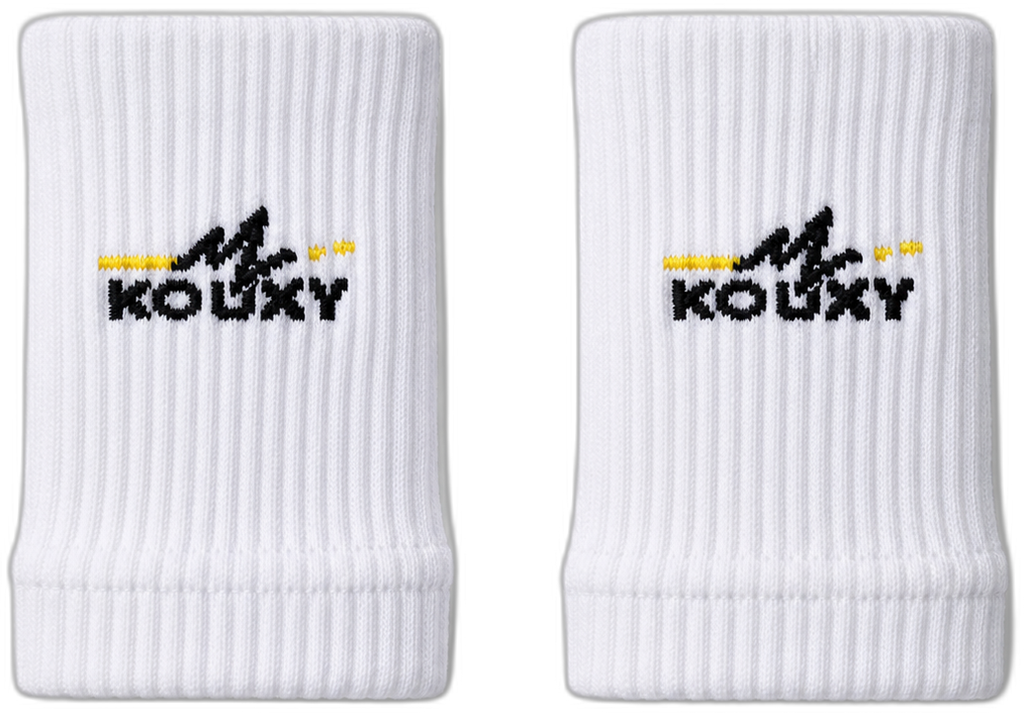 KOUXY Performance Wrist Bands — white wristband pair
