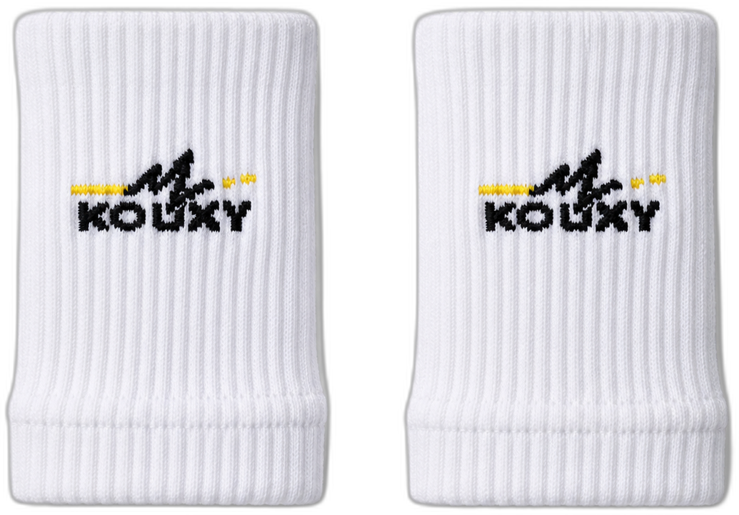 KOUXY Performance Wrist Bands — white wristband pair